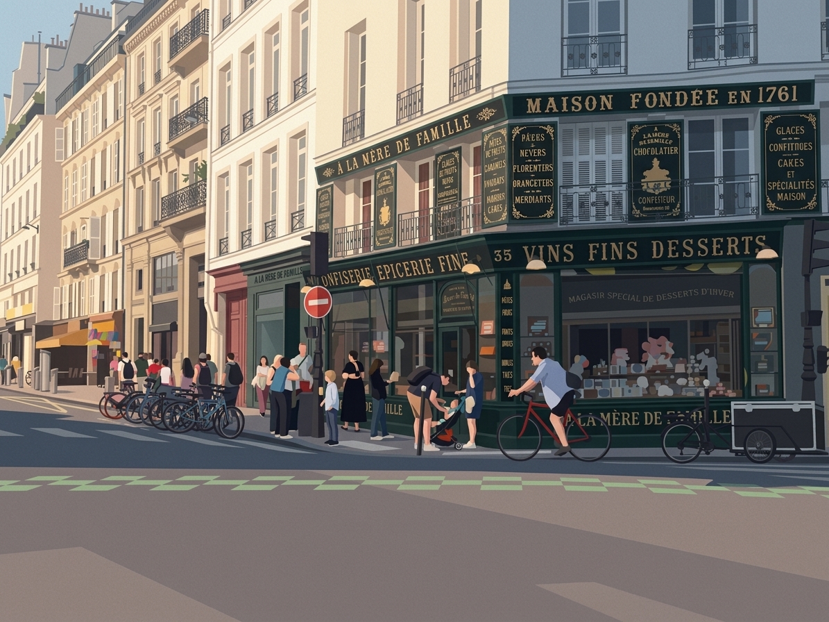 À la Mère de Famille — quartier de l'agence Bonsoir Montmartre, Paris 9e